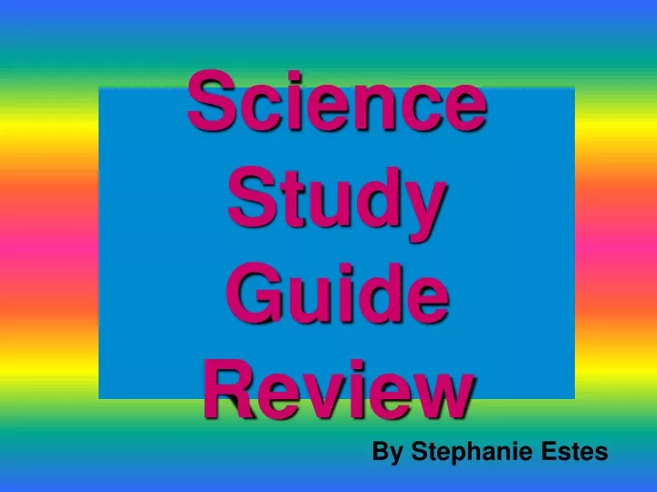 science study guide review