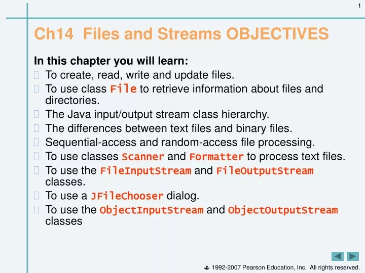 ch14 files and streams objectives