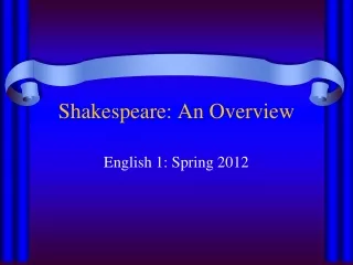 Shakespeare: An Overview
