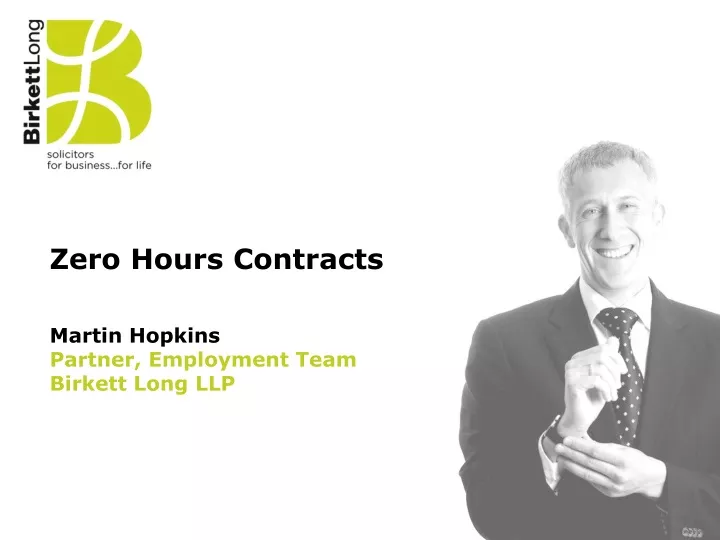 zero hours contracts martin hopkins partner