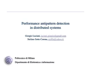 Performance antipattern detection in distributed systems