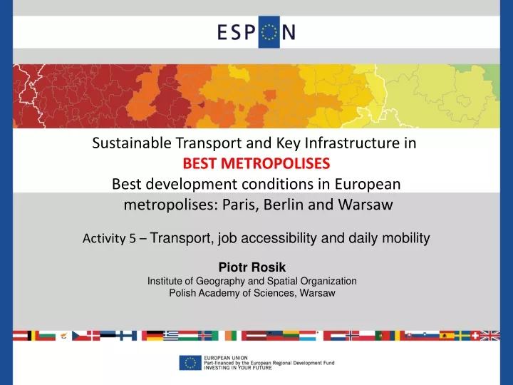 sustainable transport and key infrastructure