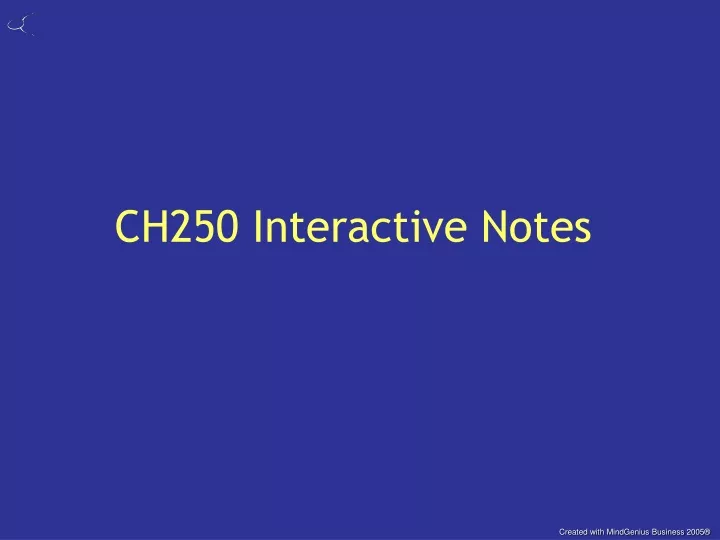 ch250 interactive notes