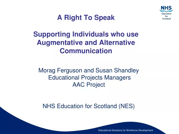 a right to speak supporting individuals who use augmentative and alternative communication