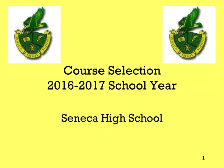 course selection 2016 2017 school year