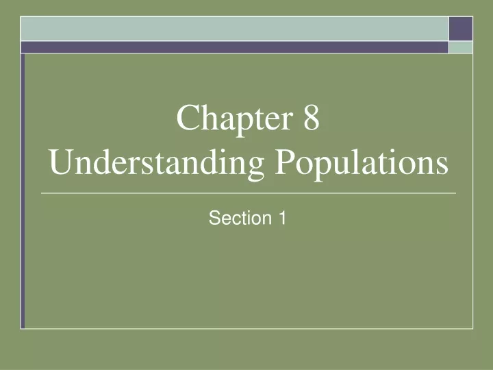 chapter 8 understanding populations