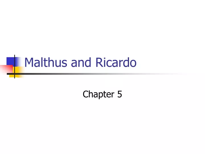 malthus and ricardo