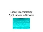 Linear Programming Applications in Services - slide 1