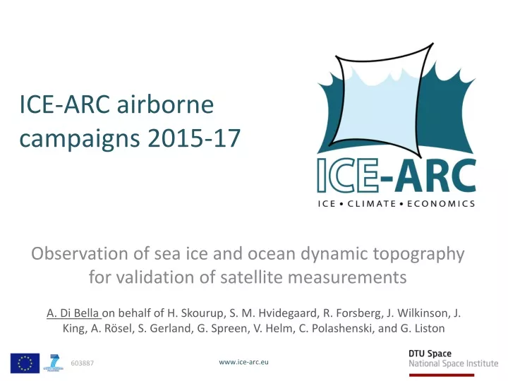 ice arc airborne campaigns 2015 17