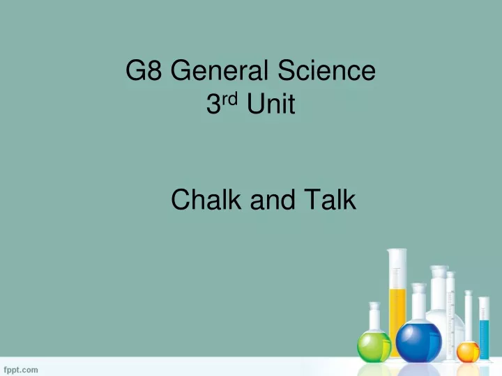 g8 general science 3 rd unit