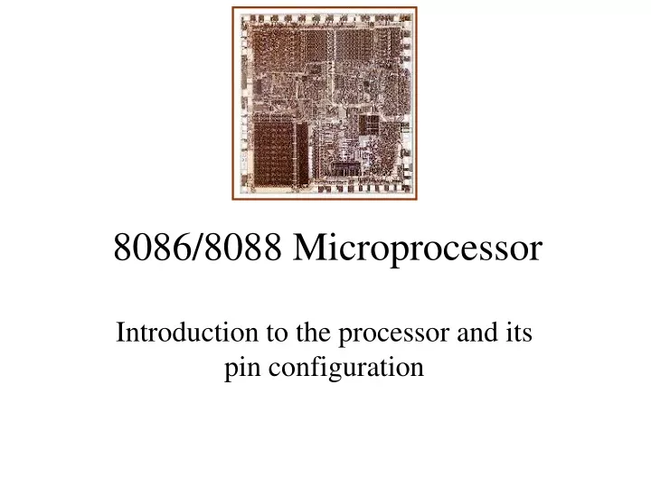 8086 8088 microprocessor