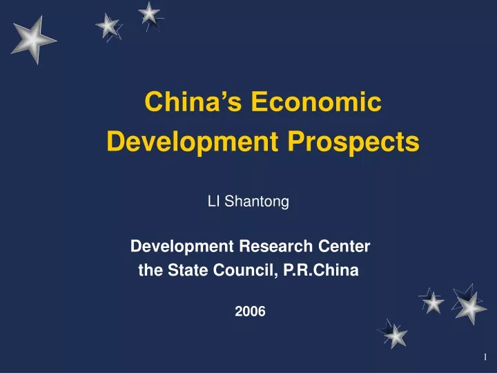 china s economic development prospects