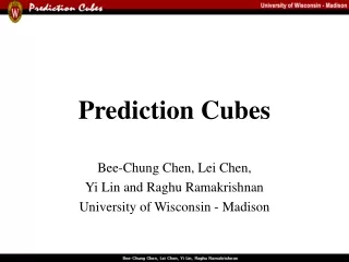 Prediction Cubes
