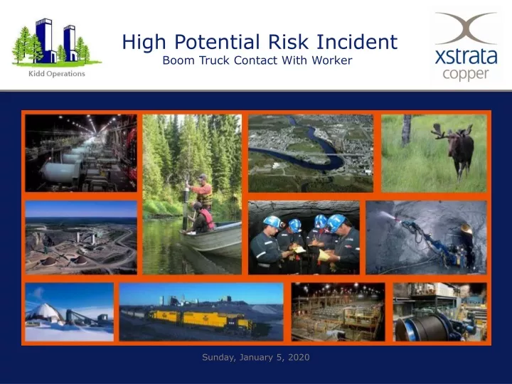 high potential risk incident boom truck contact