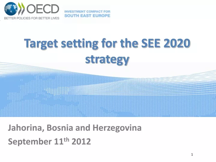 target setting for the see 2020 strategy