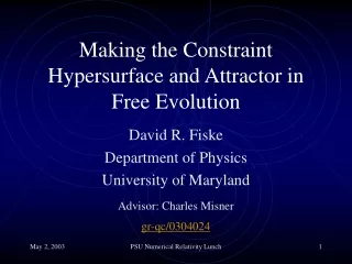 Making the Constraint Hypersurface and Attractor in Free Evolution