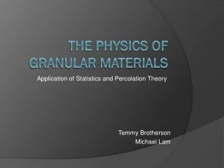 The Physics of Granular Materials