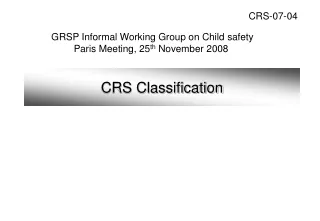 CRS Classification