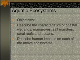 Aquatic Ecosystems