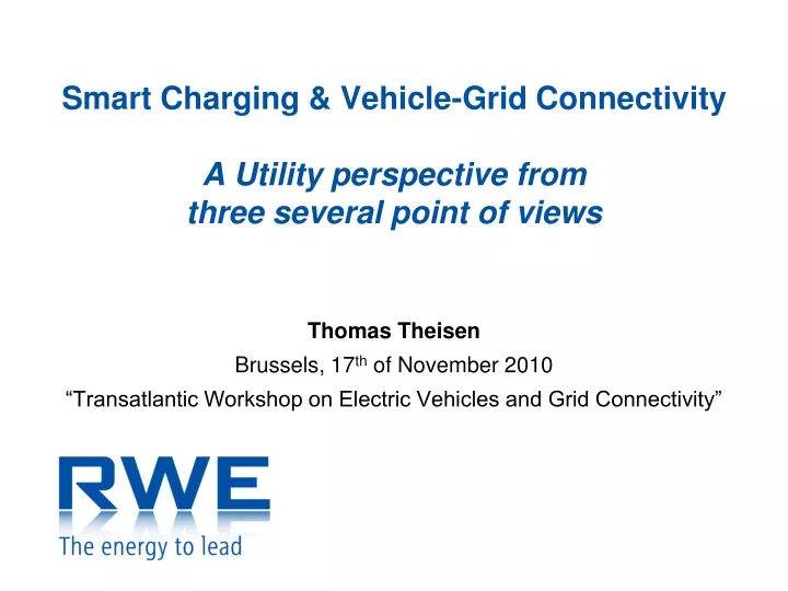 smart charging vehicle grid connectivity a utility perspective from three several point of views