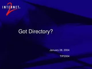 Got Directory?