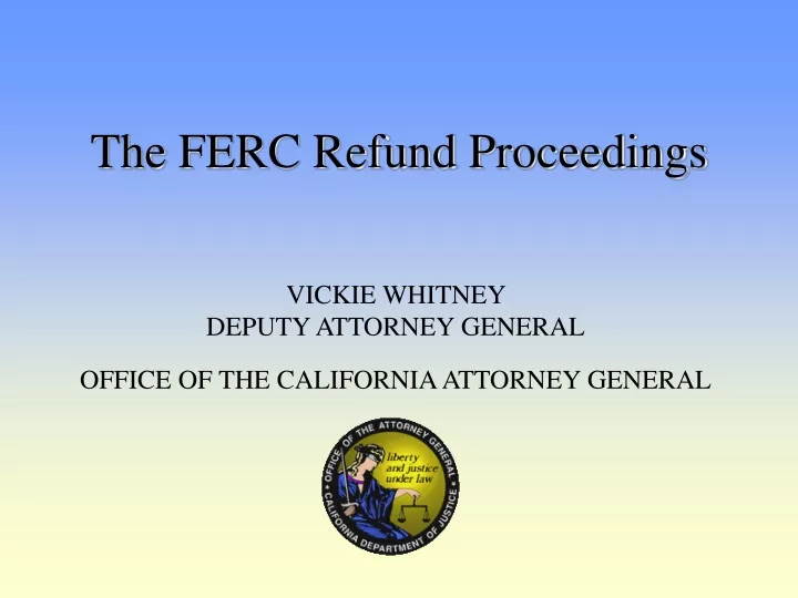 the ferc refund proceedings