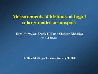 Measurements of lifetimes of high- l solar  p -modes in sunspots