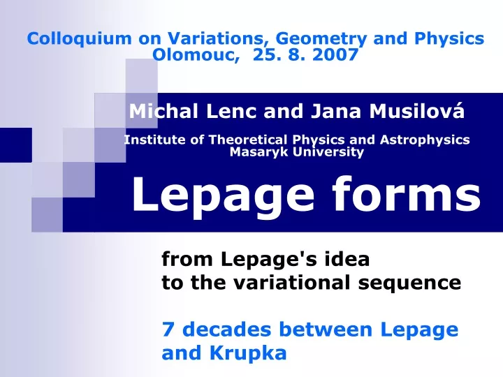 lepage forms