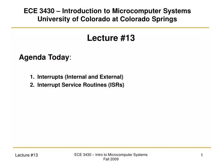 ece 3430 introduction to microcomputer systems university of colorado at colorado springs