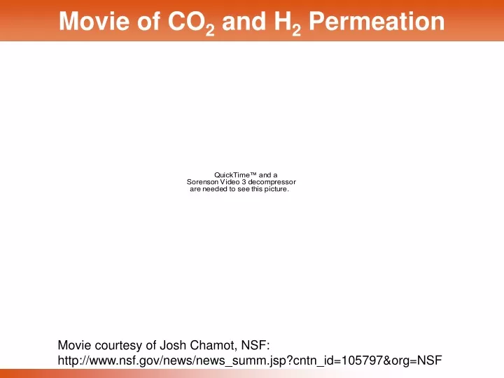 movie of co 2 and h 2 permeation