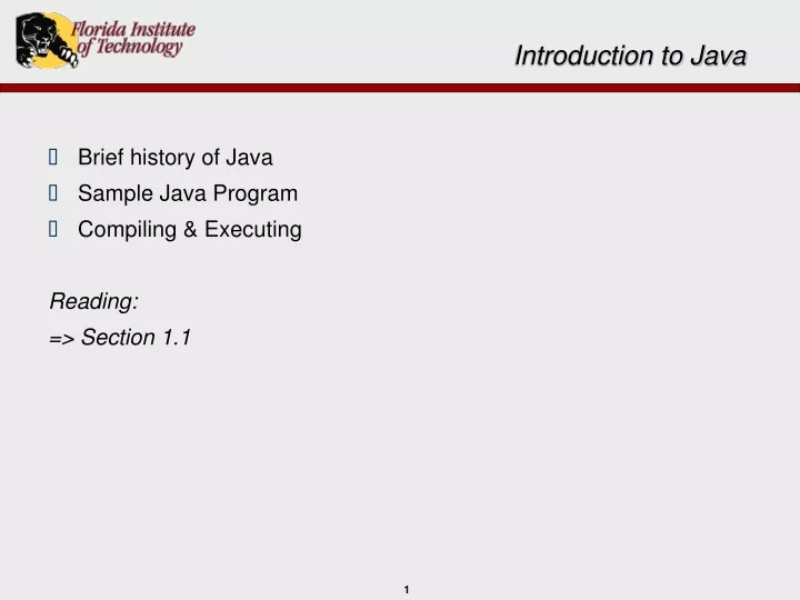 introduction to java