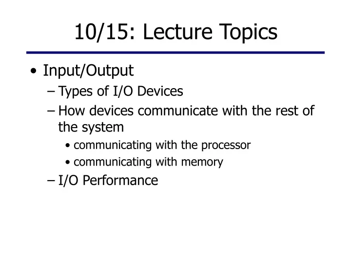 10 15 lecture topics