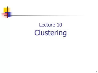 Lecture 10 Clustering