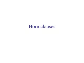 Horn clauses