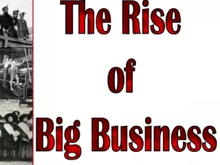 The Rise  of  Big Business