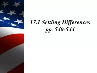 17.1 Settling Differences pp. 540-544