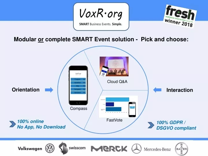modular or complete smart event solution pick