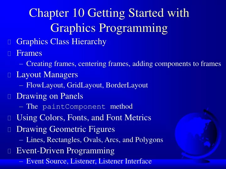 chapter 10 getting started with graphics programming