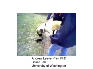Andrew Leaver-Fay, PhD Baker Lab University of Washington