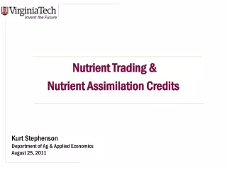 Nutrient Trading &amp;  Nutrient Assimilation Credits
