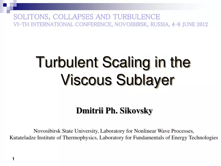 turbulent scaling in the viscous sublayer