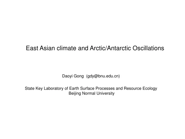 east asian climate and arctic antarctic