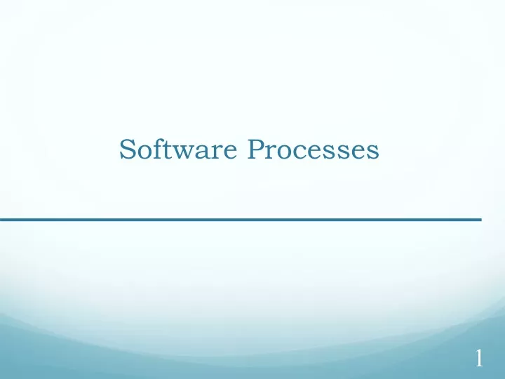 software processes