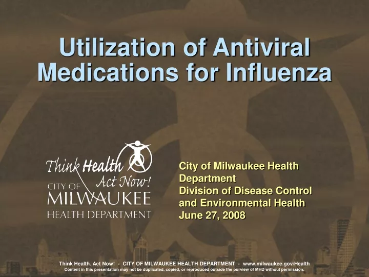 utilization of antiviral medications for influenza