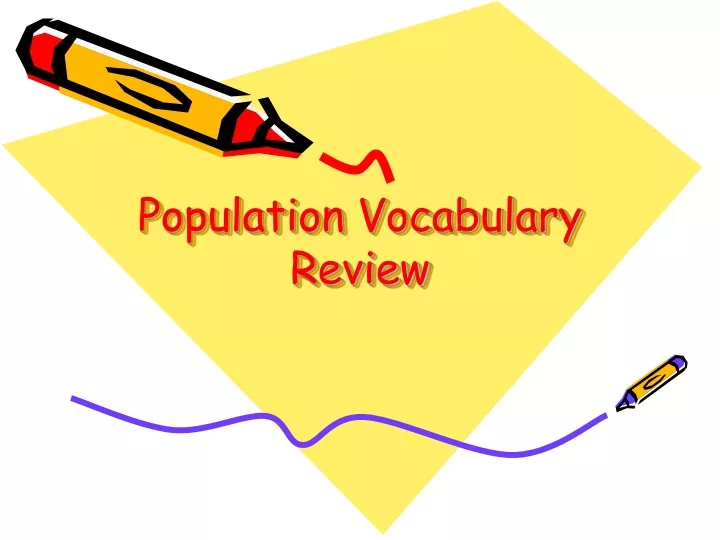 population vocabulary review