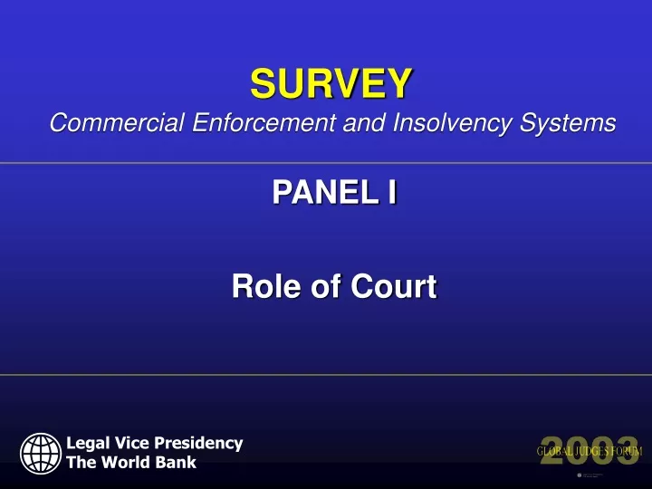 panel i role of court