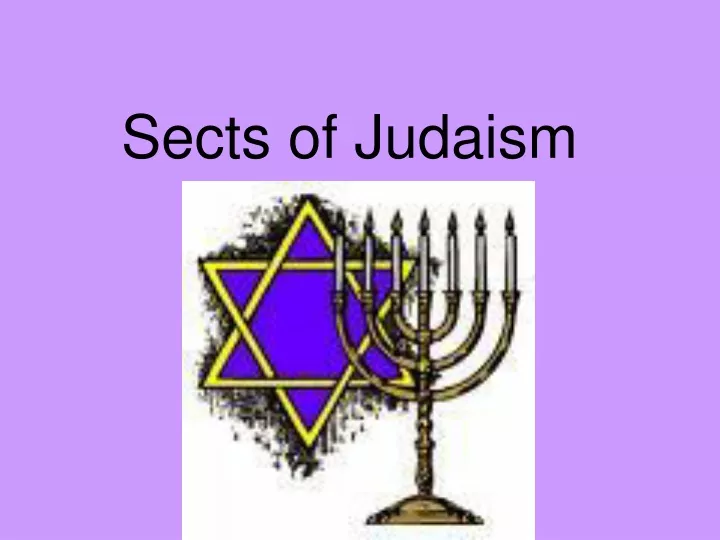 sects of judaism