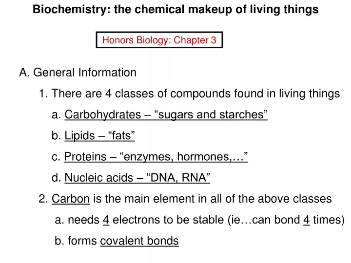 biochemistry the chemical makeup of living things