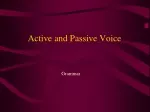 Active and Passive Voice