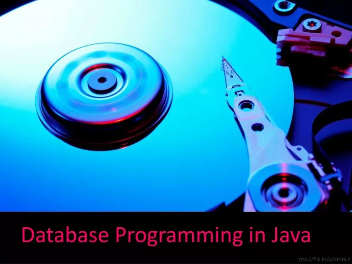 database programming in java